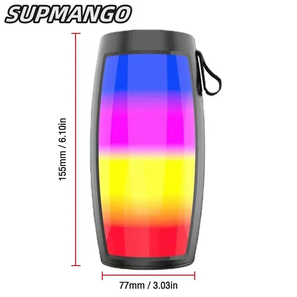 Enceintes Bluetooth sans fil S12, caisson de basses portable et puissant, lecteur MP3, système audio avec lumières LED