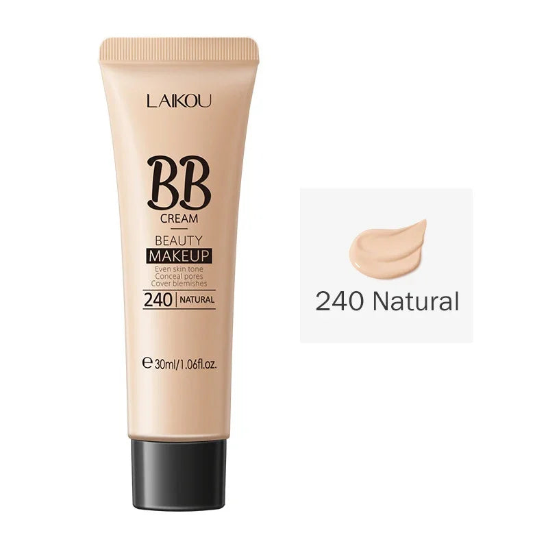 Crema BB correctora, blanqueadora, iluminadora, base de maquillaje, 18 horas de duración, resistente al agua, hidratante, cosmética coreana, 1 unidad