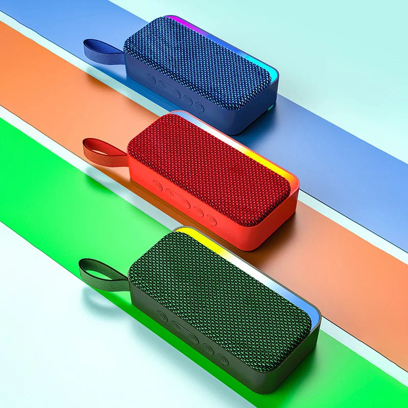 Altavoz Bluetooth Xiaomi portátil inalámbrico con inserción de tarjeta, memoria USB, luz RGB, regalo, pequeño altavoz de tela (2025)