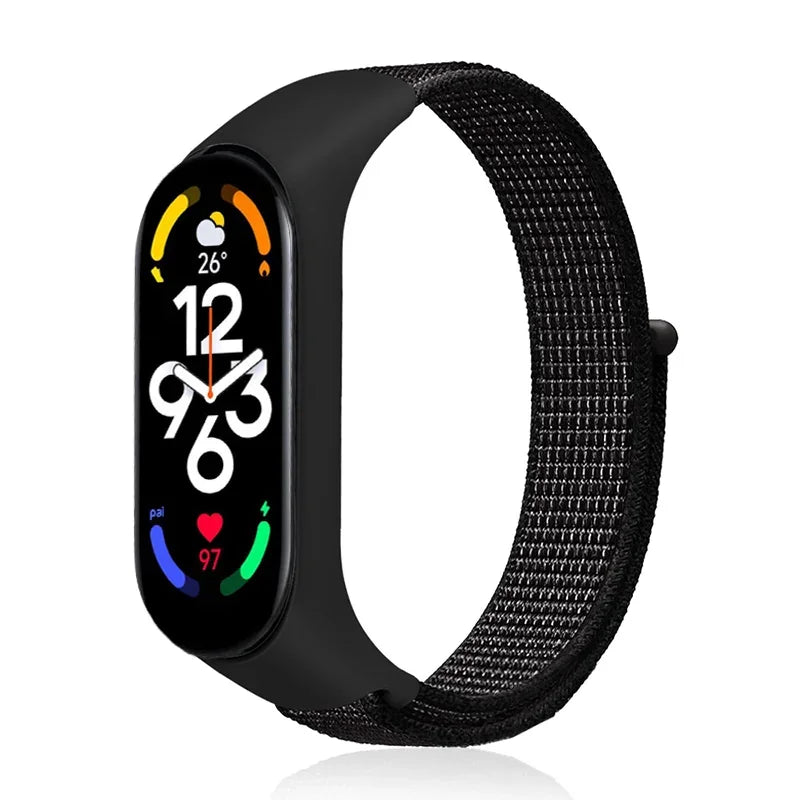 Nylon loop For Xiaomi Mi Band 7-7 nfc smartwatch Wristband Sports Miband7 Correa Replacement Bracelet smart band 7 6 5 3 4 Strap - Lootquake