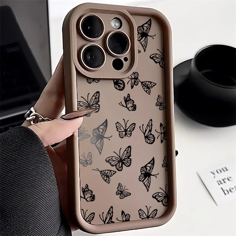 Funda estética de mariposa para iPhone