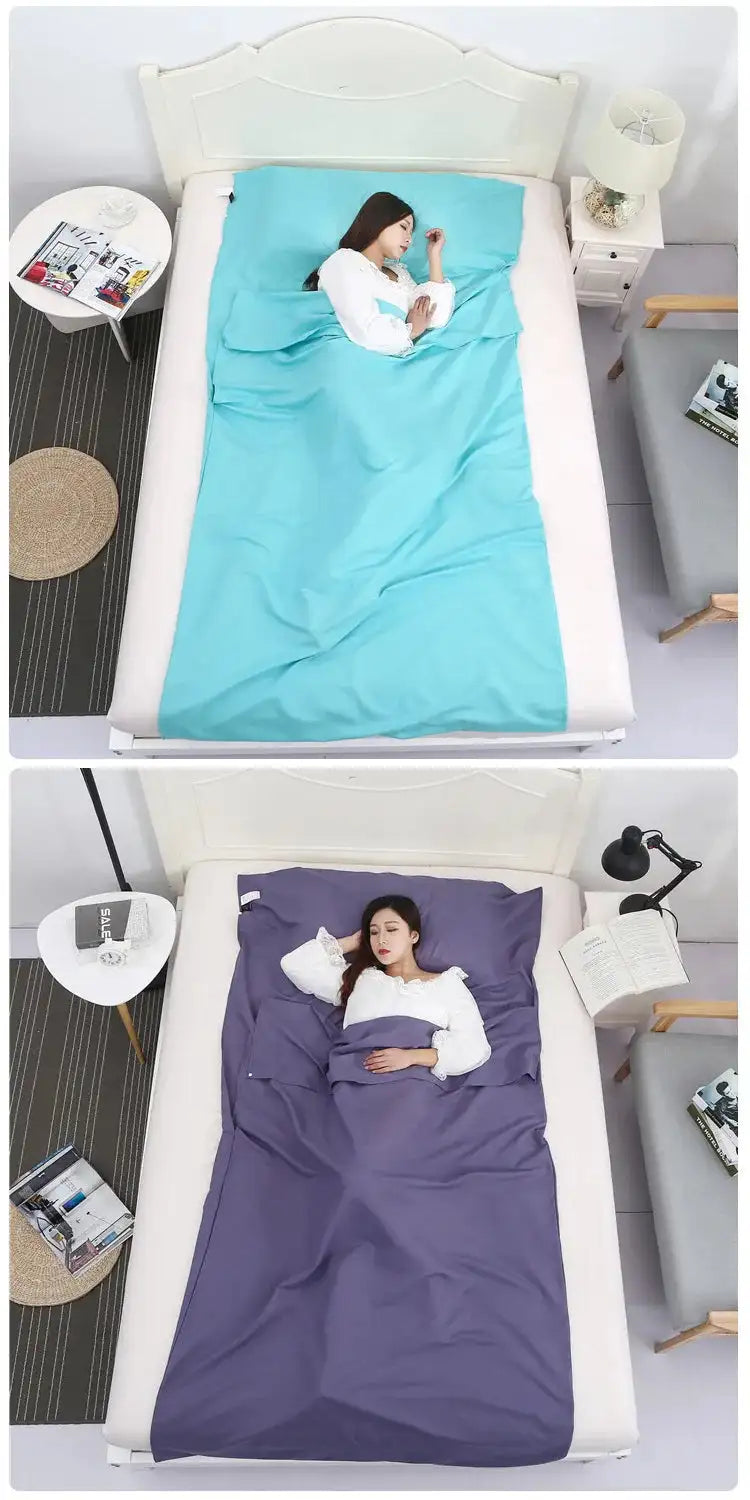 Breathable Portable Sleeping Bag Liner Sleeping Bag Tourism Mat Camping Outdoor Sleeping Bag Set Hotel Room Liner Anti-dirty - Lootquake