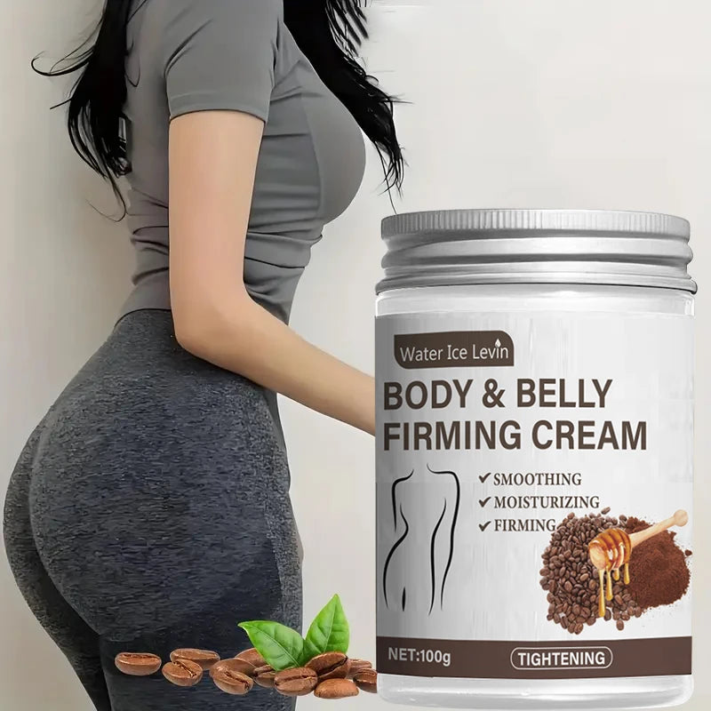 Caffeine Collagen Firming Cream - 100g Contains Caffeine and Coconut Oil, Rich in Vitamin E, Unscented, Tightens and Lifts the Abdomen, Thighs, Buttocks, Arms, All Skin Types, Hypoallergenic, Whitening Effect