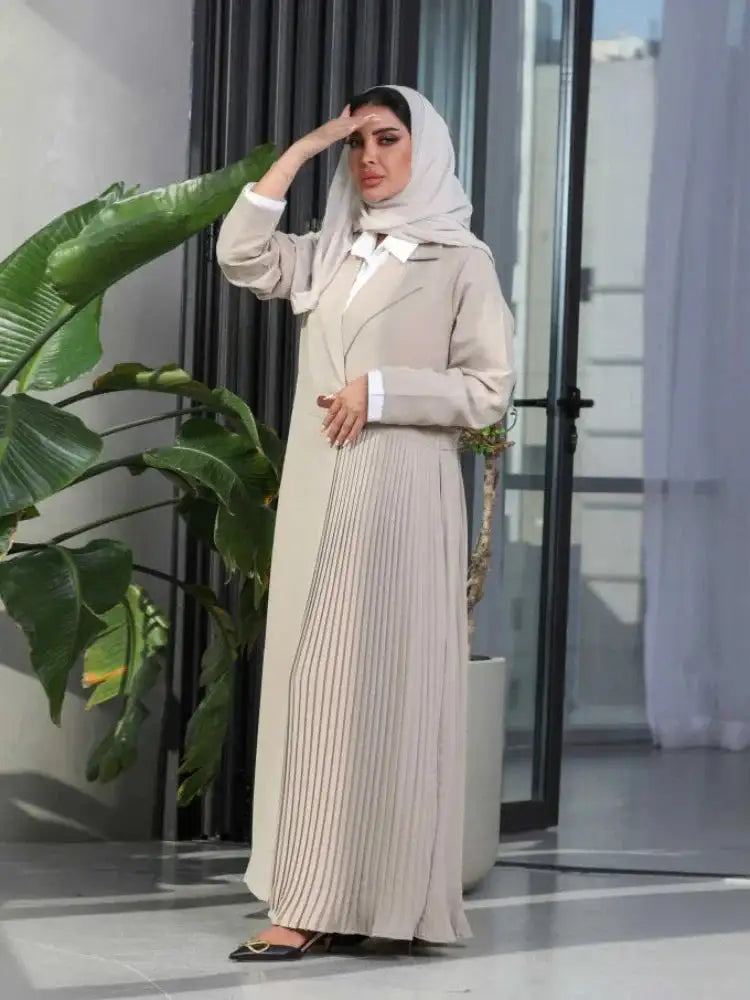 Eid Muslim Party Abaya for Women Ramadan Cardigan Pleated Long Dress Morocco Kaftan Vestidos Largos Dubai Robe Jalabiya 2024 - Lootquake
