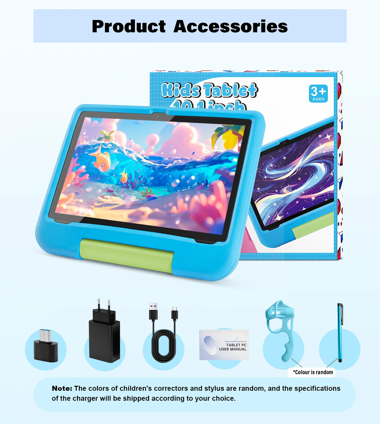 Tablette PC ANRY 10,1 pouces Android 15, 8 Go (4 + 4 extensibles), RAM 64 Go, écran HD, double caméra IPS, 5G, Wi-Fi, 6 tablettes, cadeau pour enfants