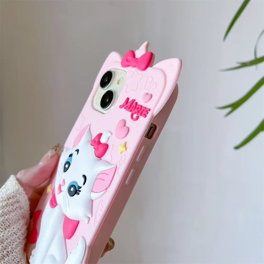Funda para teléfono de moda con la caricatura de Disney Marie