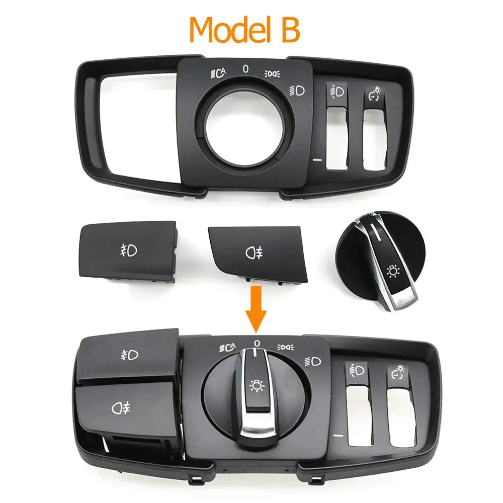 Dashboard Headlamp Headlight Switch Rotary Button Cover Panel Replacement For BMW 1 2 3 4 Series F20 F21 F22 F23 F30 F34 F32 F36 - Lootquake