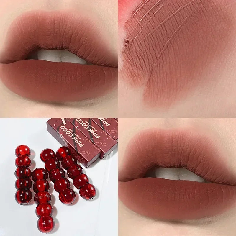 Waterproof Velvet Lipstick Easy To Wear Longstay Lip Stick Lasting Matte Nude Lip Glaze Non-stick Korea Makeup Lip Tint Cosmetic
