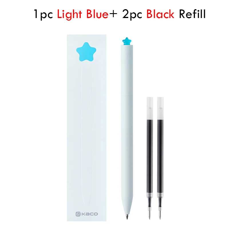 Juegos de bolígrafos de gel KACO, útiles escolares y de oficina para niños, de 0,5 mm de alta capacidad, con forma de corazón o signo del zodiaco, artículos de escritura, regalos de amor, artículos bonitos.