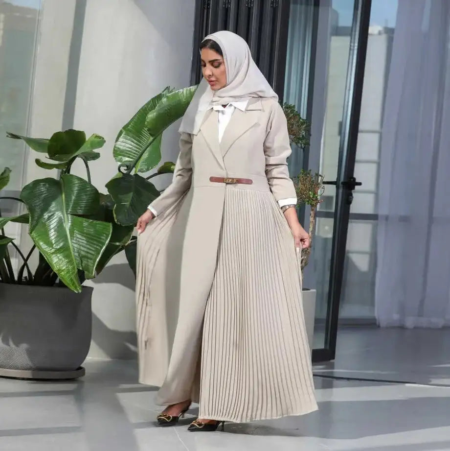 Eid Muslim Party Abaya for Women Ramadan Cardigan Pleated Long Dress Morocco Kaftan Vestidos Largos Dubai Robe Jalabiya 2024 - Lootquake
