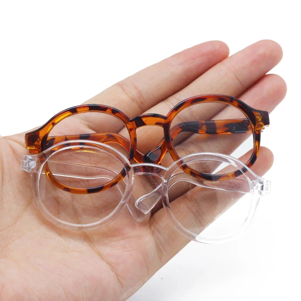 Lunettes en plastique transparentes Labubu de 6,5 cm pour poupées BJD 1/8, 1/6, 1/3 et 1/4, pour poupées Labubu MSD en peluche EXO