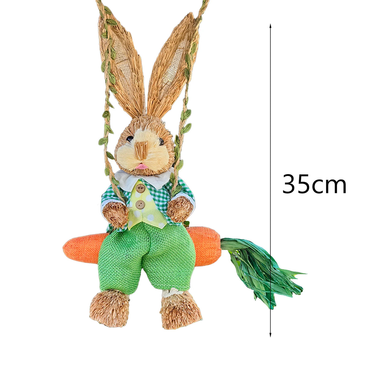 Easter Bunny Pendant Swing Rabbit Hanging Ornament for Dining Room Holiday Collections Display Home Decor Wedding Party Art Gift - Lootquake