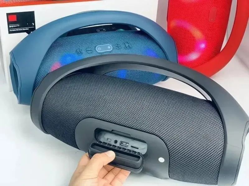 Portable Waterproof 100W High Power Bluetooth Speaker RGB Colorful Light Wireless Subwoofer 360 Stereo Surround TWS FM Boom Box