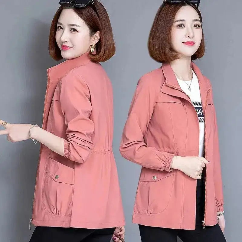 2023 New Spring Women's Jackets Causal Windbreaker Famale Thin Basic Coat Lightweight Jacket Outwear Women Clothing - Lootquake