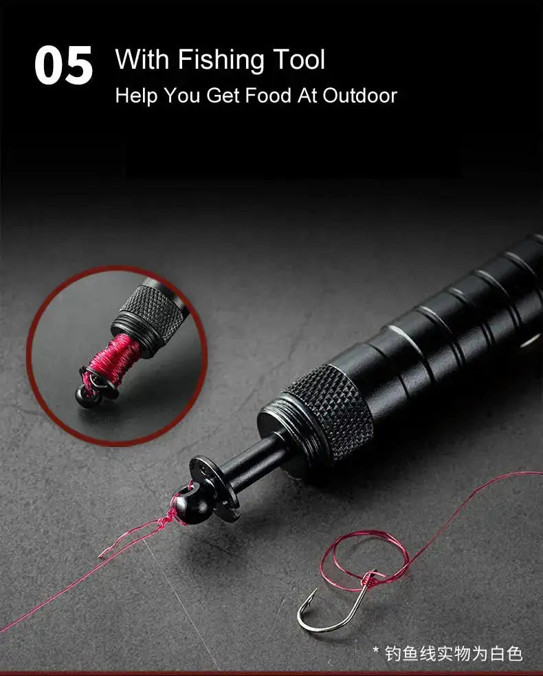 10-IN-1 Multi Function Portable Self Defense Pen Outdoor Survival Tool Fishing Whistle/Compass/Wrench/Screwdriver/Window Breaker - Lootquake