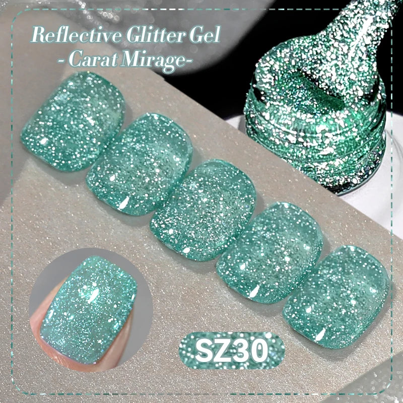 BORN PRETTY 10ml Reflective Glitter Gel Nail Polish Carat Mirage Sparkling Color Shine UV LED Soak Off Semi-Permanant Varnish