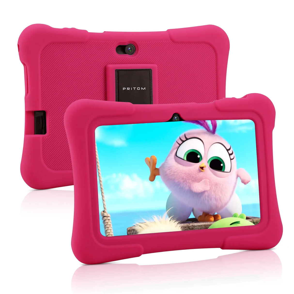 Tablette enfant PRITOM 7 pouces, Android 10, 4 cœurs, 32 Go, Wi-Fi, Bluetooth, logiciel éducatif installé