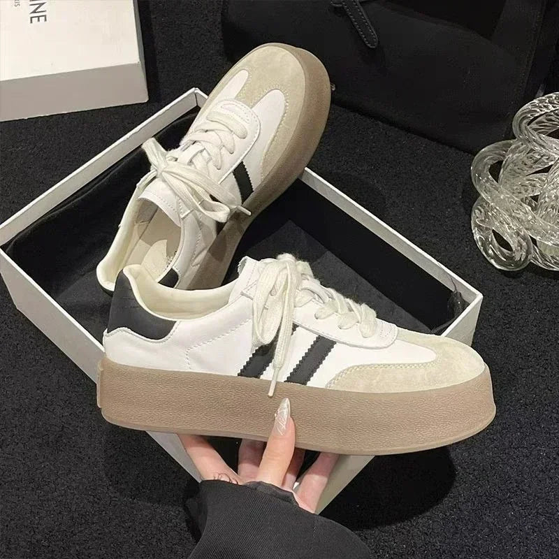 New Design Fashion Casual Shoes Outdoor Lace Up Sneakers for Women Female Comfortable Versatile Sport Shoes Vulcanize Shoes - Lootquake