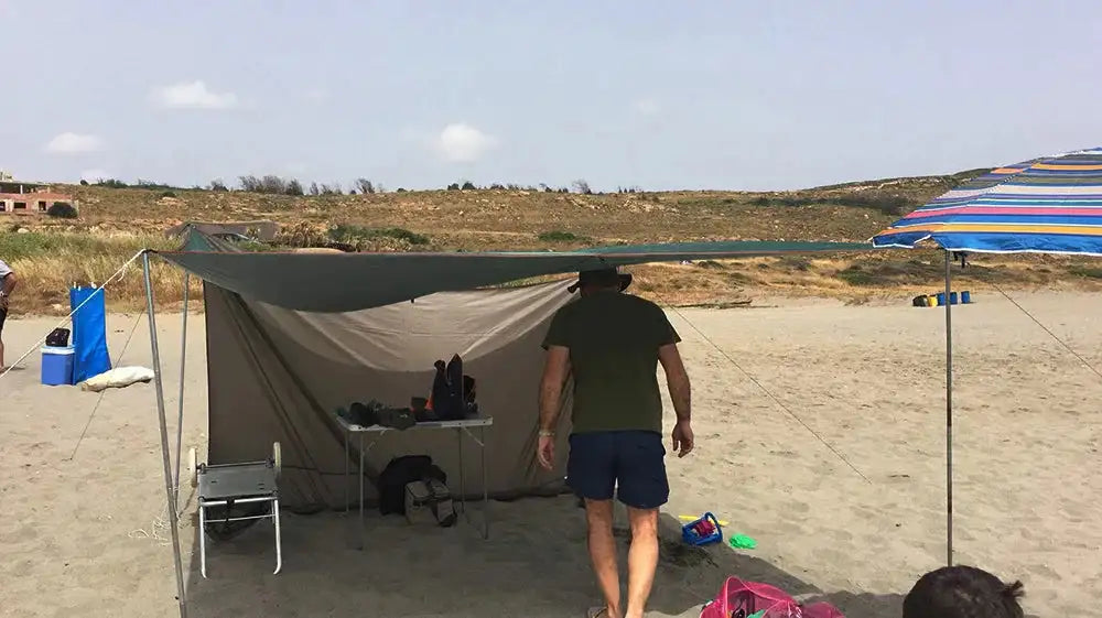 4x3m 3x3m Awning Waterproof Tarp Tent Shade Ultralight Garden Canopy Sunshade Outdoor Camping Hammock Rain Fly Beach Sun Shelter - Lootquake