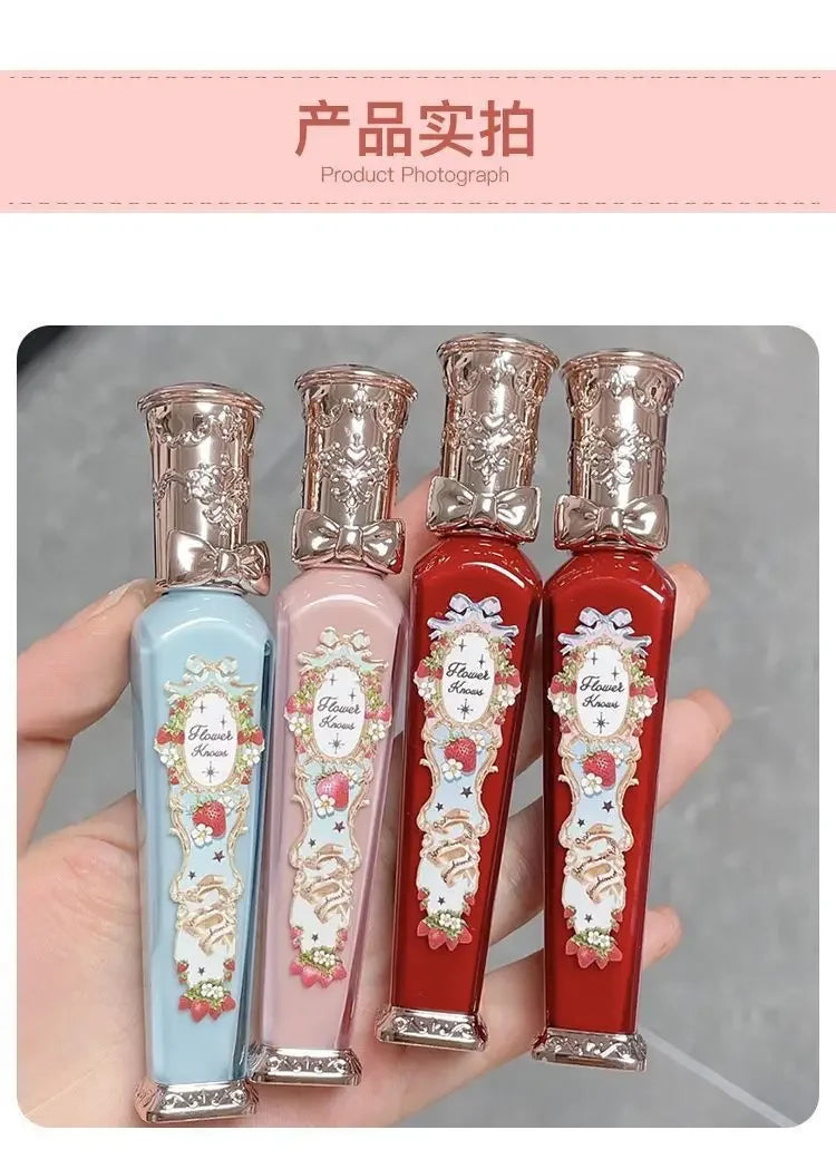 Flower Knows Strawberry Rococo Series Cloud Lip Cream Gloss à lèvres longue tenue Velvet Lip Tint Rouge à lèvres pour femmes Cosmétique
