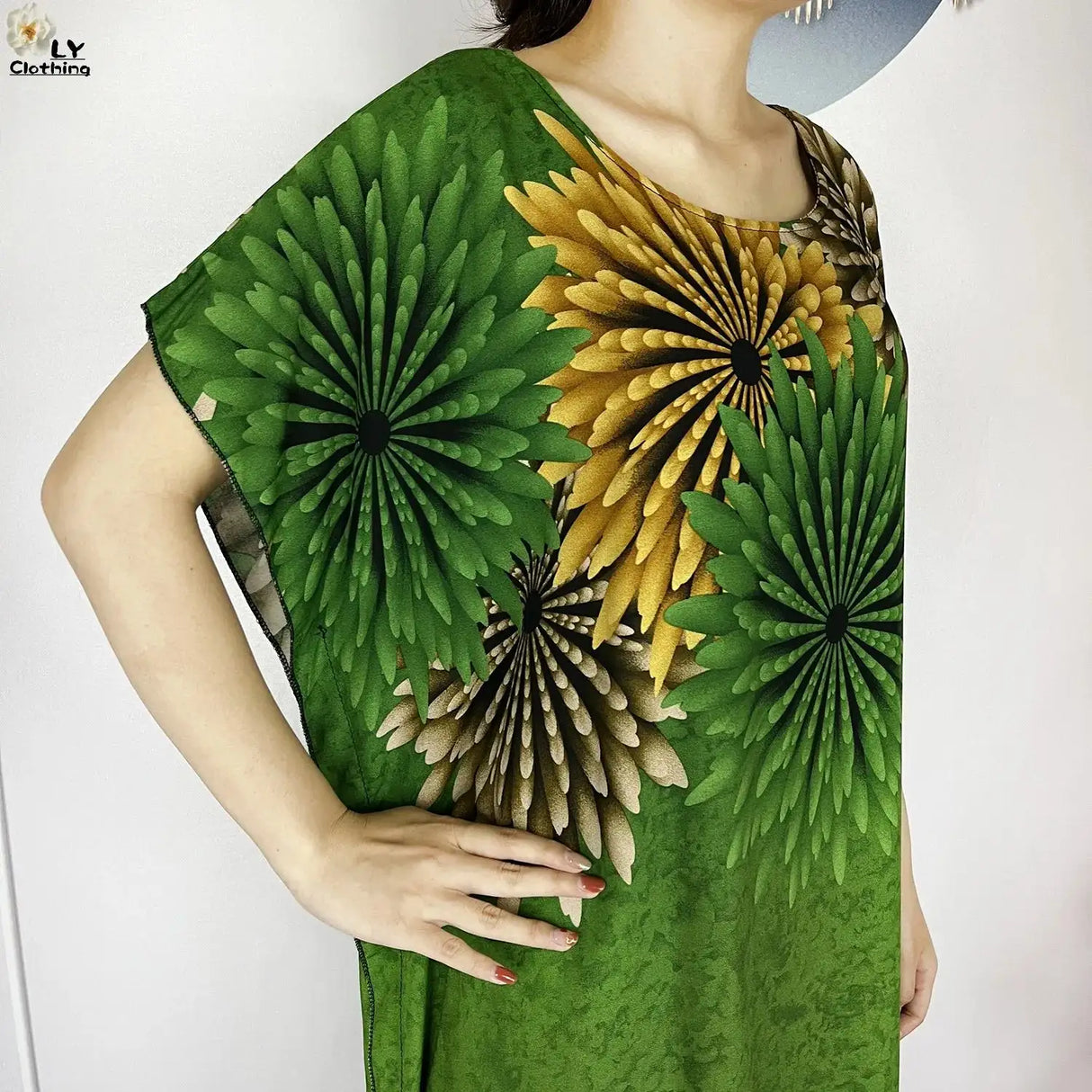 2024 Latest Muslim Sets Women Clothing Cotton Floral Loose Dashiki Long Dress African Abaya Dubai Traditional Islamic Clothing - Lootquake