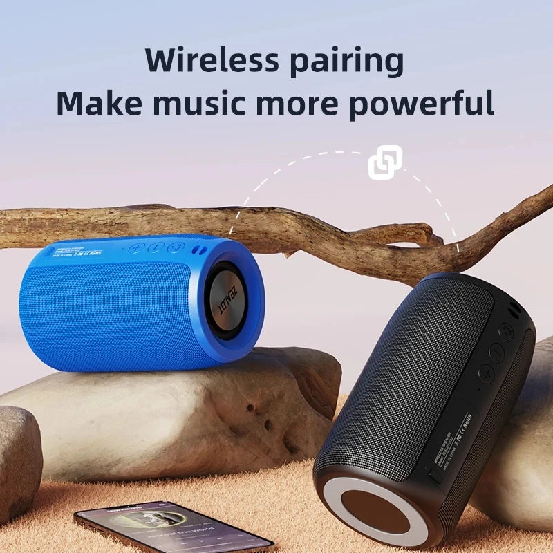 Altavoz Bluetooth con subwoofer, minialtavoz inalámbrico portátil, pequeño, resistente al agua, auxiliar, para PC, ordenador, potente caja de sonido para música