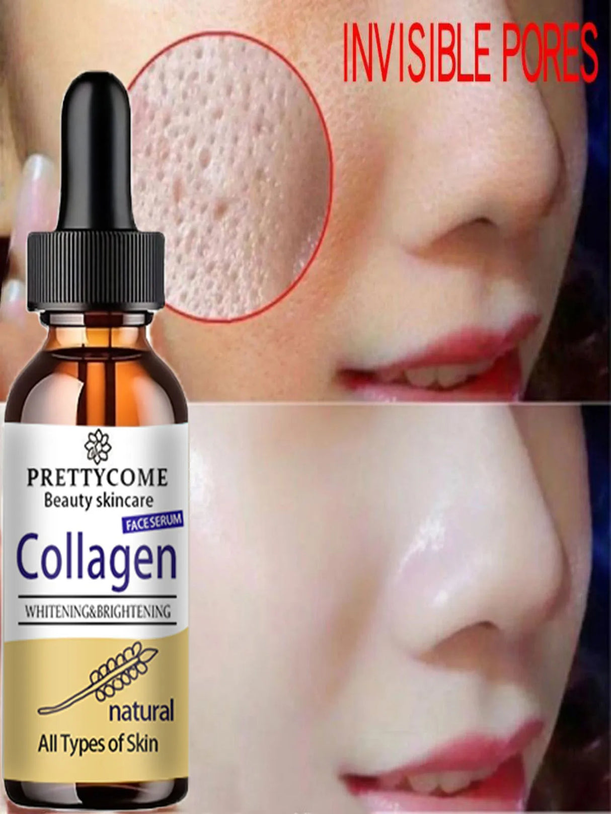 La esencia de colágeno para el cuidado de la piel reduce los poros, reduce las líneas finas, nutre la piel y limpia el rostro.