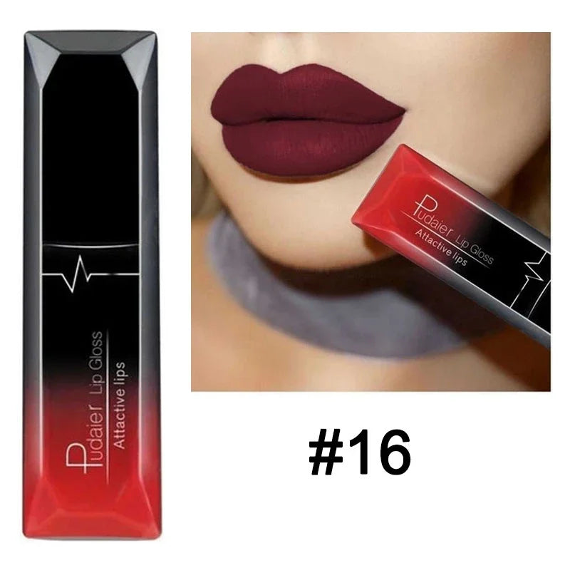 Lápiz labial mate nude de 21 colores, líquido hidratante, resistente al agua, duradero, antiadherente, brillo labial aterciopelado, maquillaje de labios para mujer, cosméticos.