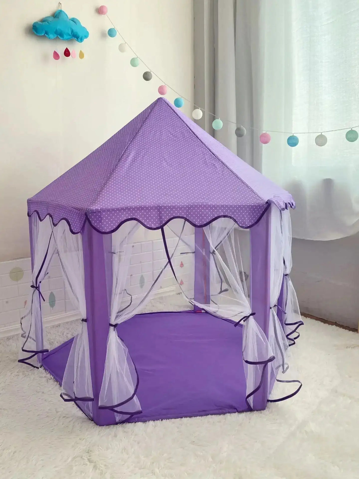 Portable Kids Toy Tipi Tent Princess Pink Girl Castle Play House Children Small House Folding Playtent Party Castle Child Room - Lootquake