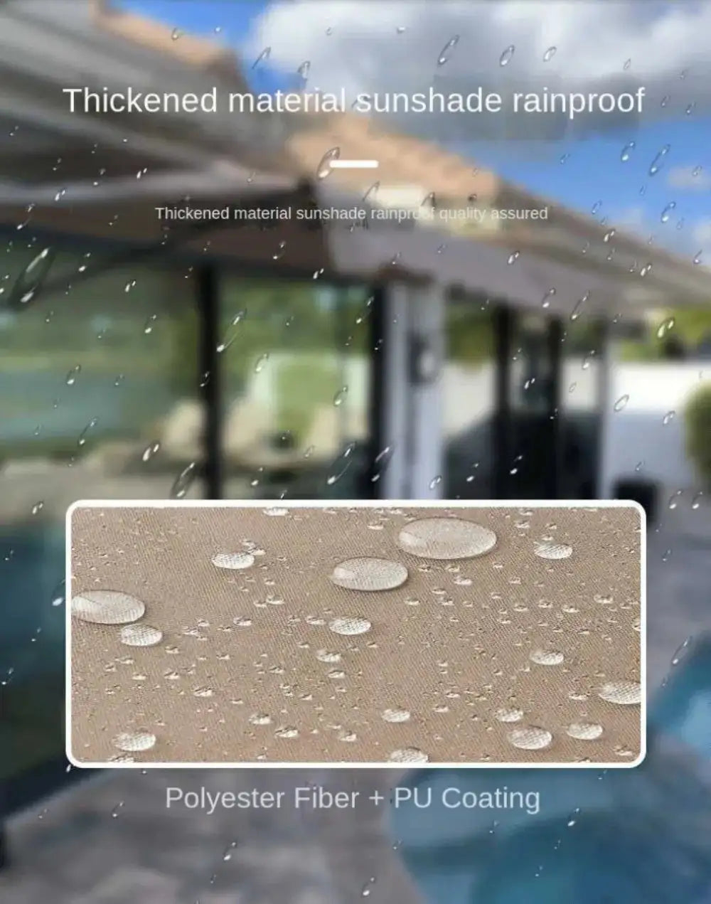 Awnings Rain and Snow Resistant UV Resistant Folding and Telescopic Canopy Tent Outdoor Garden Balcony Roof Courtyard Sunshade - Lootquake