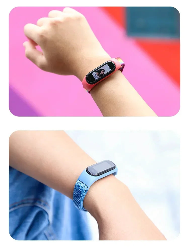 Bracelet For Mi Band 6 7 Strap Nylon Sport loop watch Belt Pulseira Correa Mi band 4 Wristband for xiaomi Mi band 5 4 3 Bracelet - Lootquake