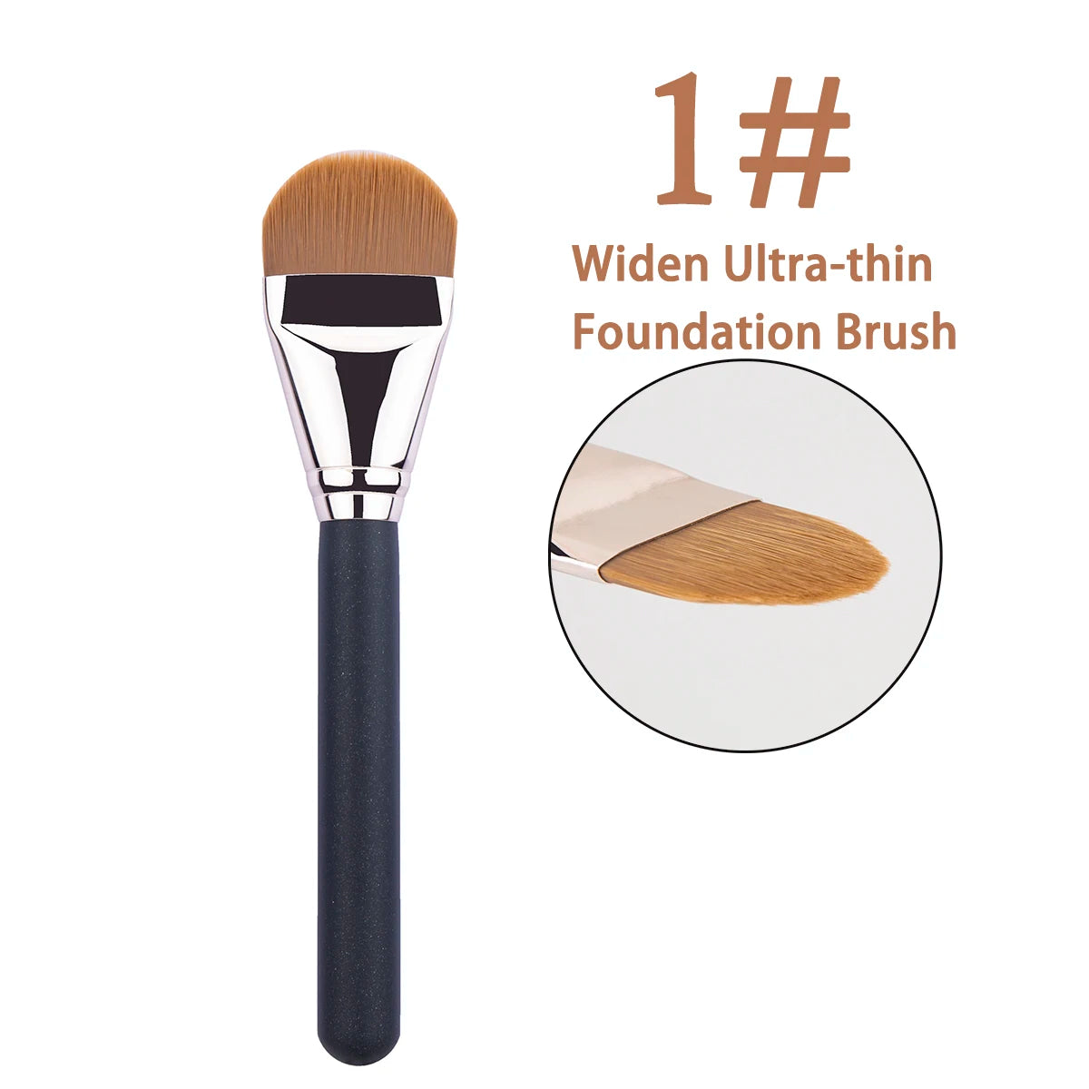 Nueva brocha ultrafina para base de maquillaje, brocha puntiaguda y precisa para difuminar correctores y bases líquidas faciales.