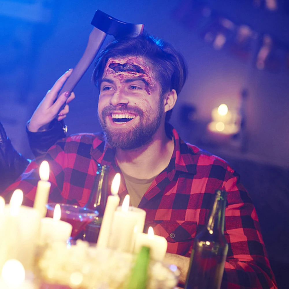 Halloween Decor Accessories Hair Hoop Horror Blood Fake Ax Saws Knife Gothic Headband Halloween Party Masquerade Cosplay Prop