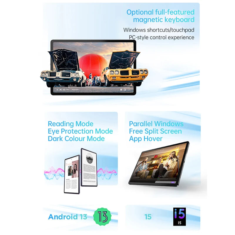 Nouvelle tablette Lenovo Tab Qitian K12/P12 TB370FU 8 Go 128 Go/256 Go MediaTek Dimensity 7050 12,7" LCD Android 13 10 200 mAh