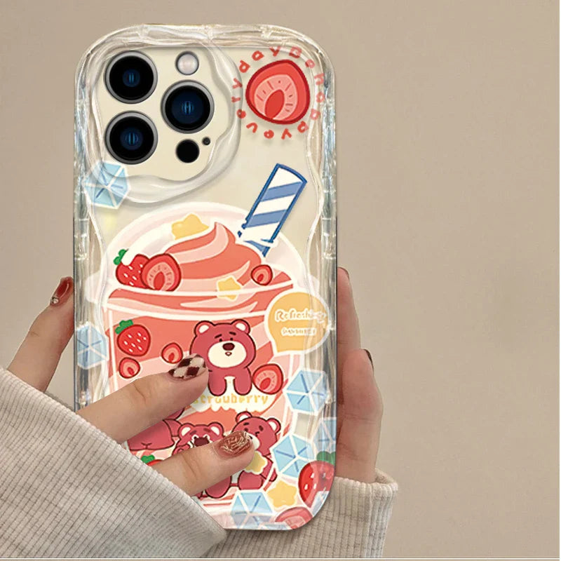 Funda de Disney Winnie the Pooh con diseño de oso de Tarta de Fresa para iPhone