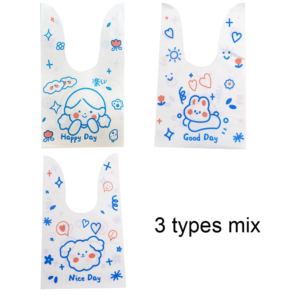 Hot Sale 20 / Batch Cute Rabbit Carrot Ear Biscuit Bag Candy Biscuit Gift Bag Snack Baking Packaging Supplies Easter Decoration - Lootquake