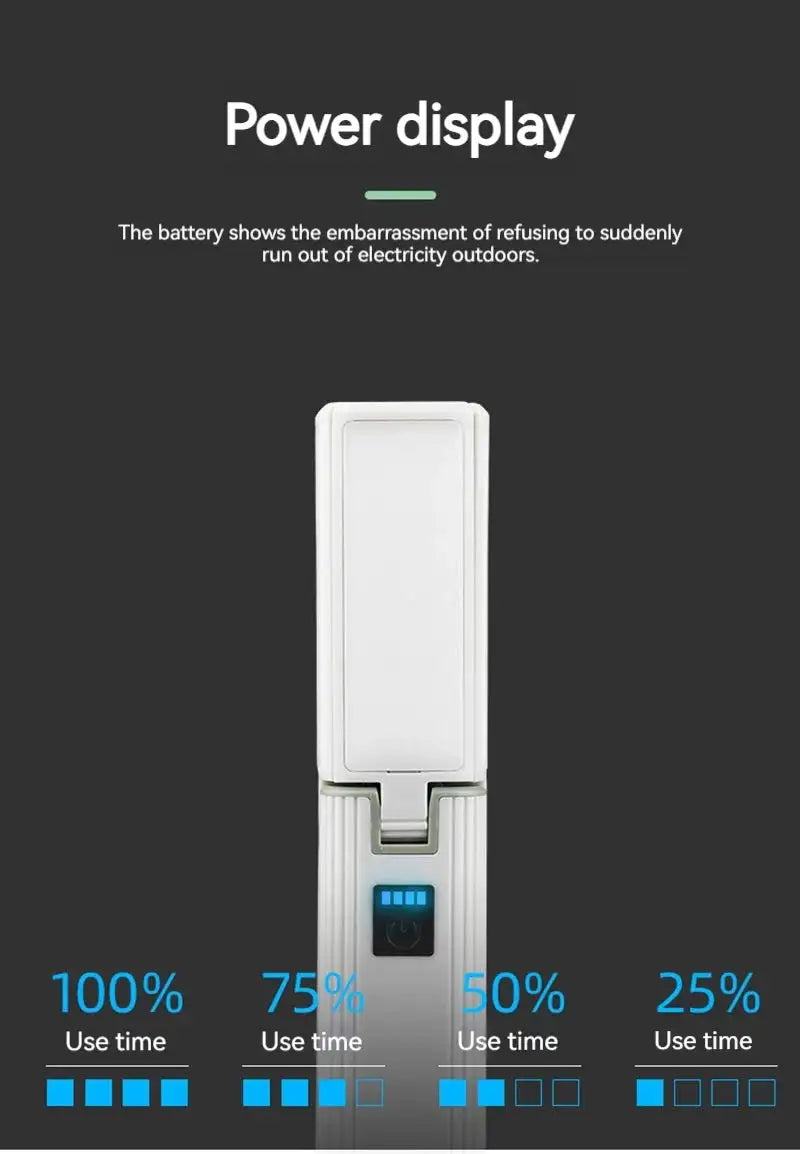 Protable Rechargeable Camping Light Tent Chandelier Ultra Long Life Multi-function Flashlight Folding Hand Lamp - Lootquake