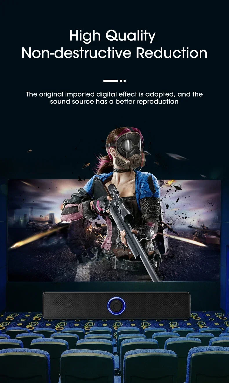 Ordinateur de bureau Bluetooth filaire de haute qualité à double usage Microphone à volume élevé Haut-parleur deux en un Système audio surround domestique