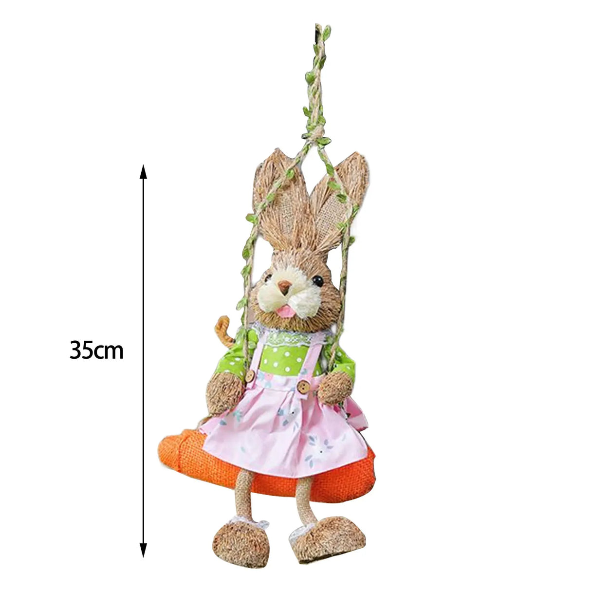 Easter Bunny Pendant Swing Rabbit Hanging Ornament for Dining Room Holiday Collections Display Home Decor Wedding Party Art Gift - Lootquake