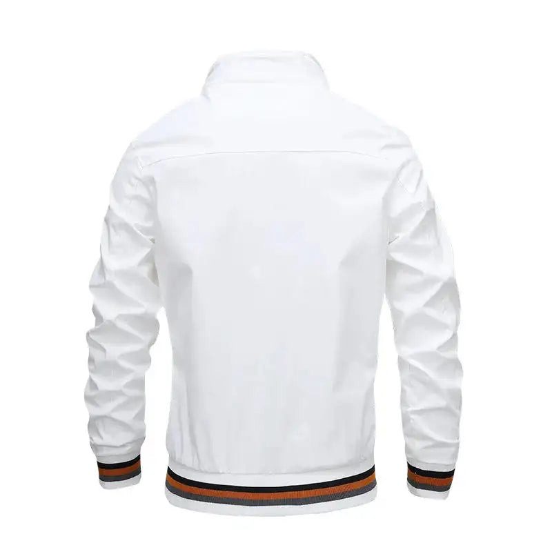 Fashion Men’s Windbreaker Jacket White Casual Jacket Men Outdoor Waterproof Sports Coat Spring Summer Bomber jacket Men Clothing - Lootquake