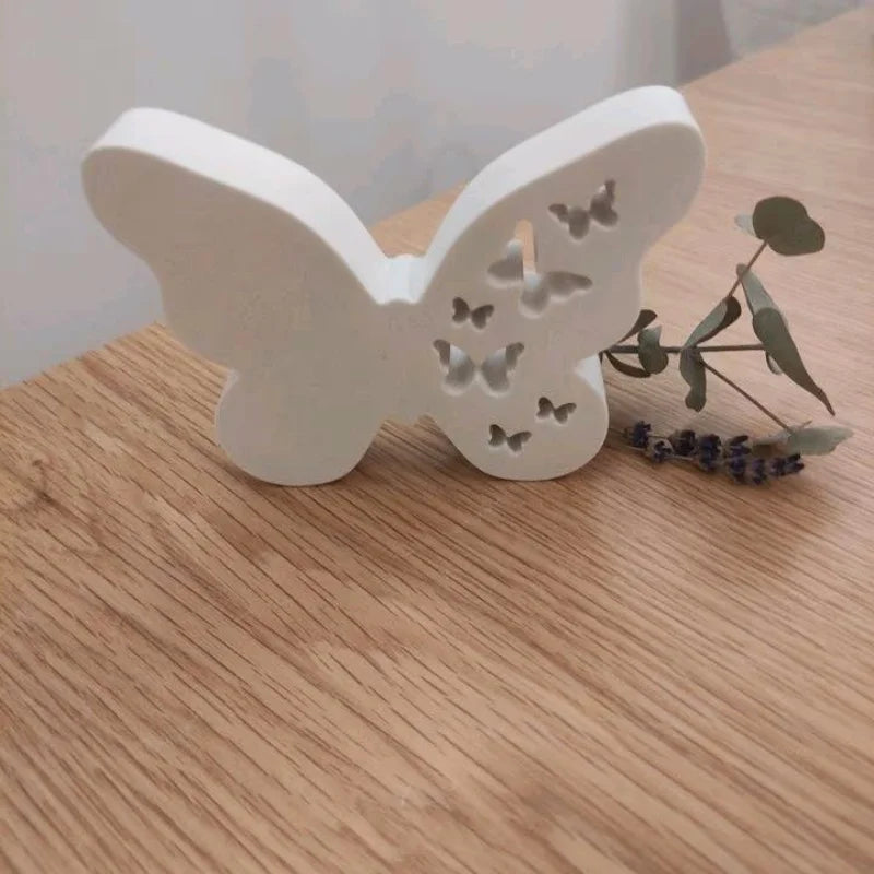 Butterfly Shaped Candle Ornament Silicone Mold DIY Gypsum Cement Concrete Easter Home Decoration Resin Mold Handicrafts Casting - Lootquake