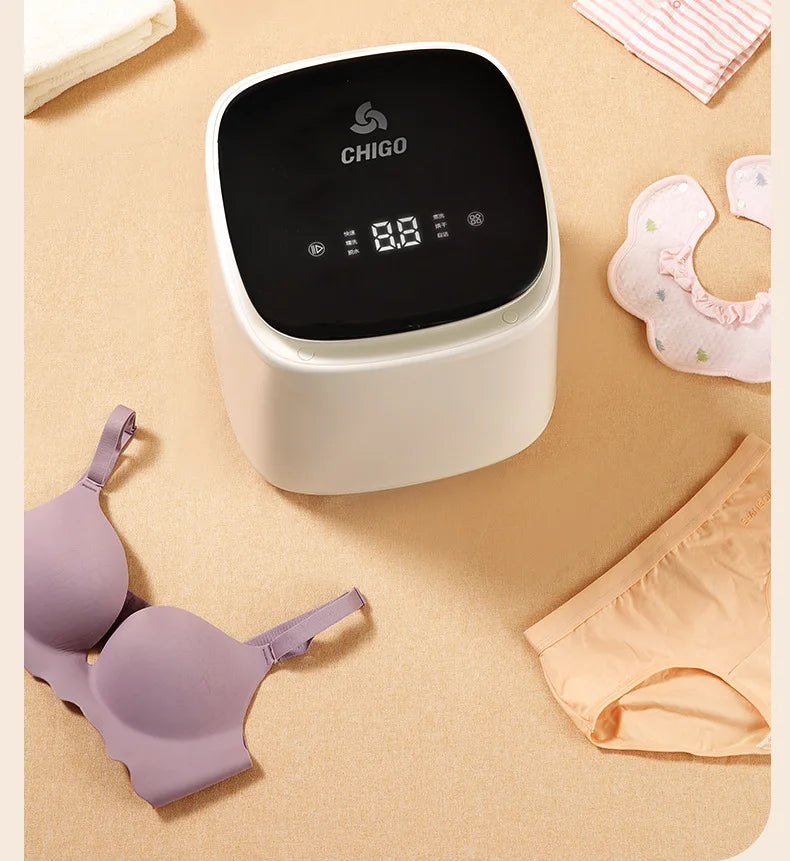 Mini machine à laver portable entièrement automatique, séchage domestique intégré pour sous-vêtements