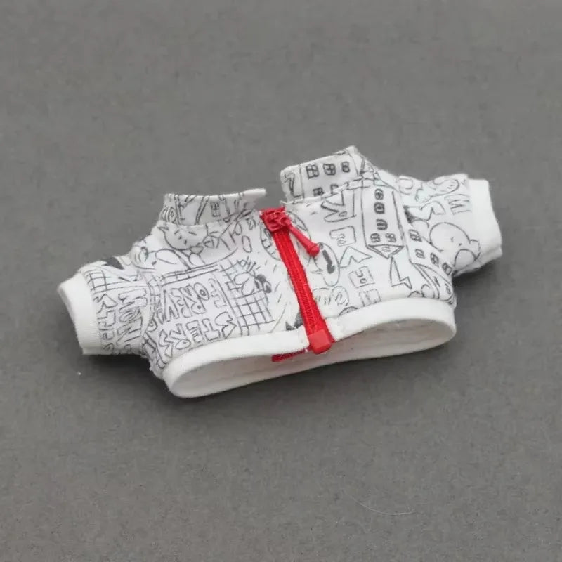 Labubu V1 V2 génération poupée imprimé sweat à capuche décontracté marque de mode cardigan chapeau de pêcheur vêtements de travail cadeau d'anniversaire