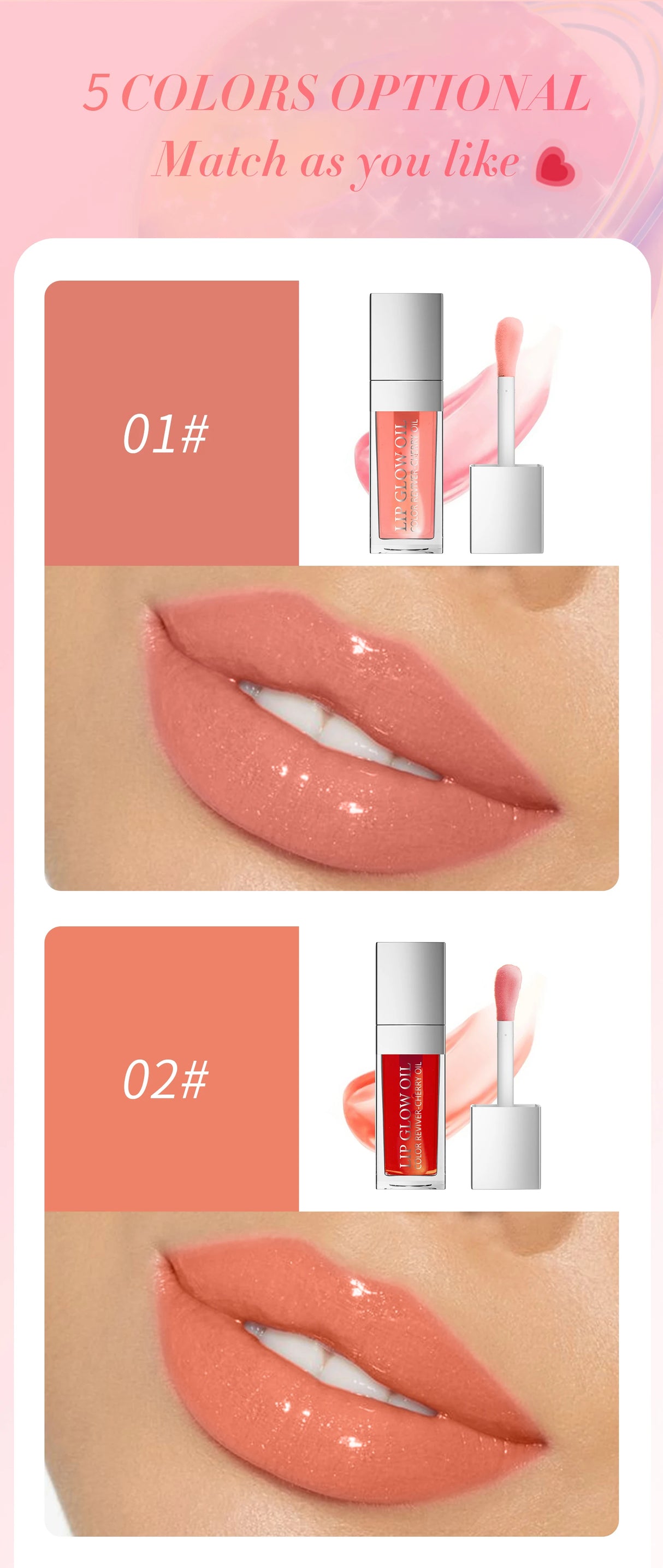 Crystal Jelly Moisturizing Lip Oil Plumping Lip Gloss Makeup Sexy Plump Lip Glow Oil Tinted Lip Plumper