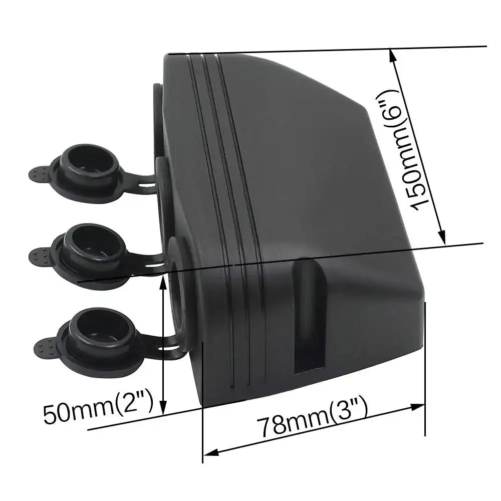 3 In 1 Tent Type 12-24V Cigarette Lighter Power Sockets Combination Automotive Accessory Outlet for Car Rv Truck Marine Boat - Lootquake
