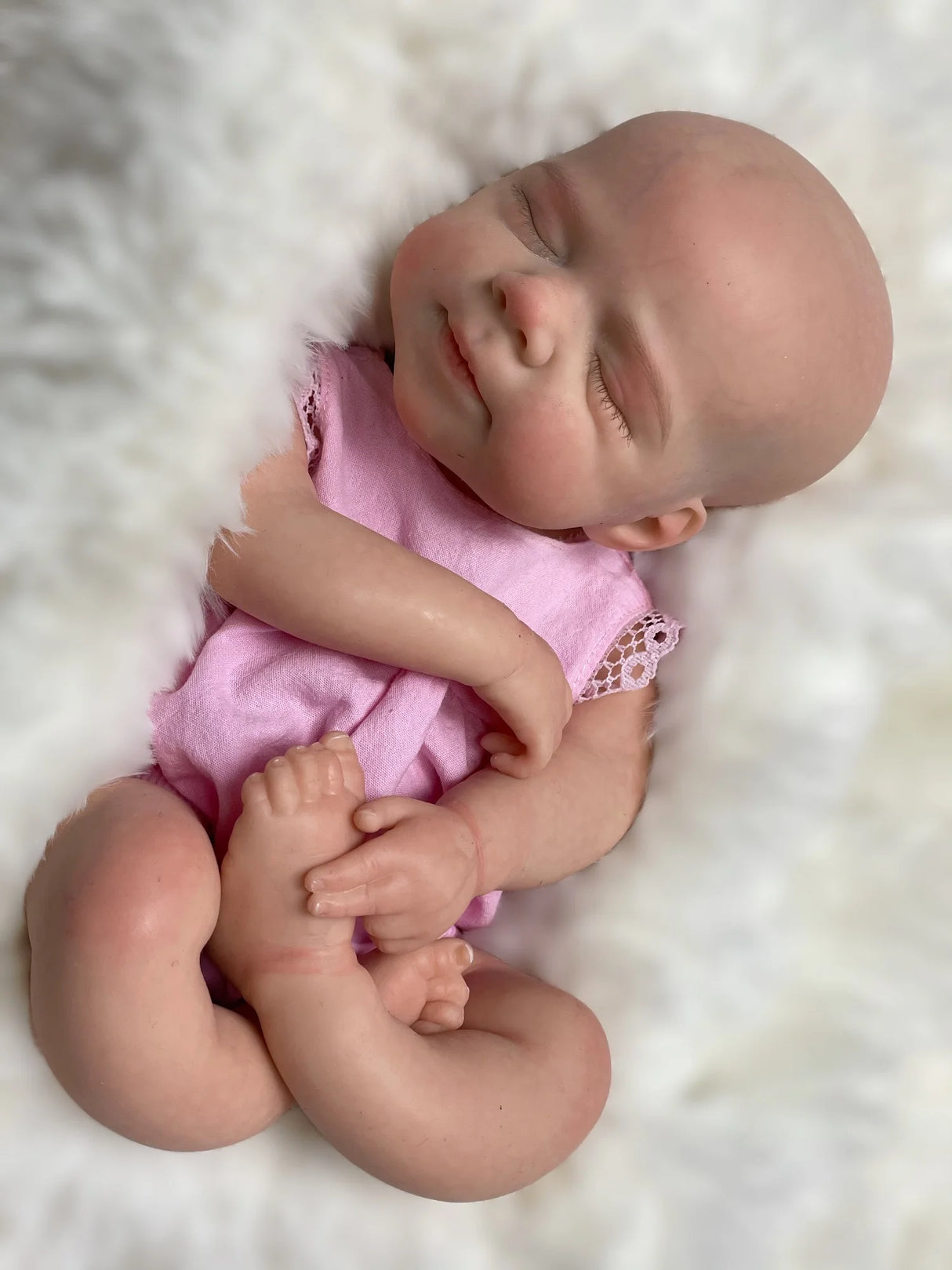 13Inch Close Eyes Pascale Solid Silicone Reborn Baby Girls With Princess Cloth Washable Soft Touch Handmade Bebe Reborn Girl - Lootquake