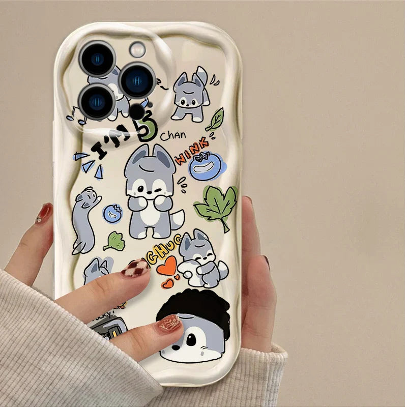 Funda de silicona suave con dibujos de niños para iPhone