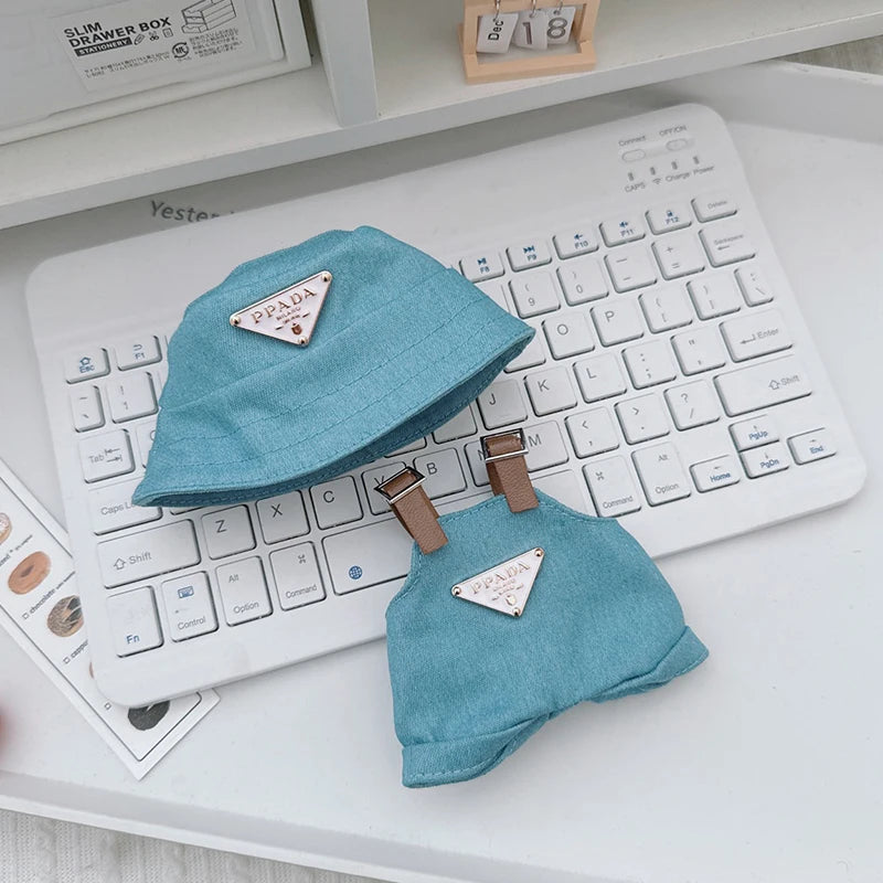 Vêtements de poupée populaires Labubus DIY pour poupée de 17 cm, chapeau, vêtements, accessoires de poupée, jeu de fête assis