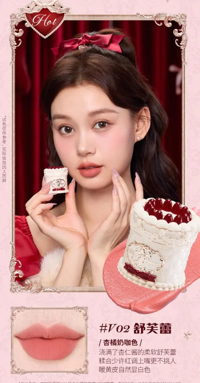 Rouge à lèvres Flowerknows Strawberry Cupid Cake Matte Velvet Lipgloss Lip Mud Makeup Korean Flower Know Lip Cream pour filles et femmes
