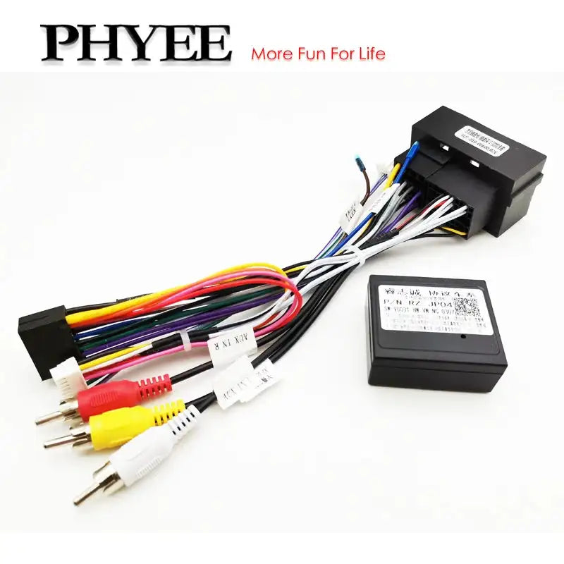 Car Radio Harness Adapter CAN Bus Decoder RCA Connector 16Pin to 52 Pin Wiring Cable for Jeep Renegade Cherokee Compass Wrangler - Lootquake